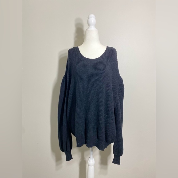 3XL debut Black Long Sleeve Heavyweight Warm Comfy Ribbed Sweater - Picture 2 of 5